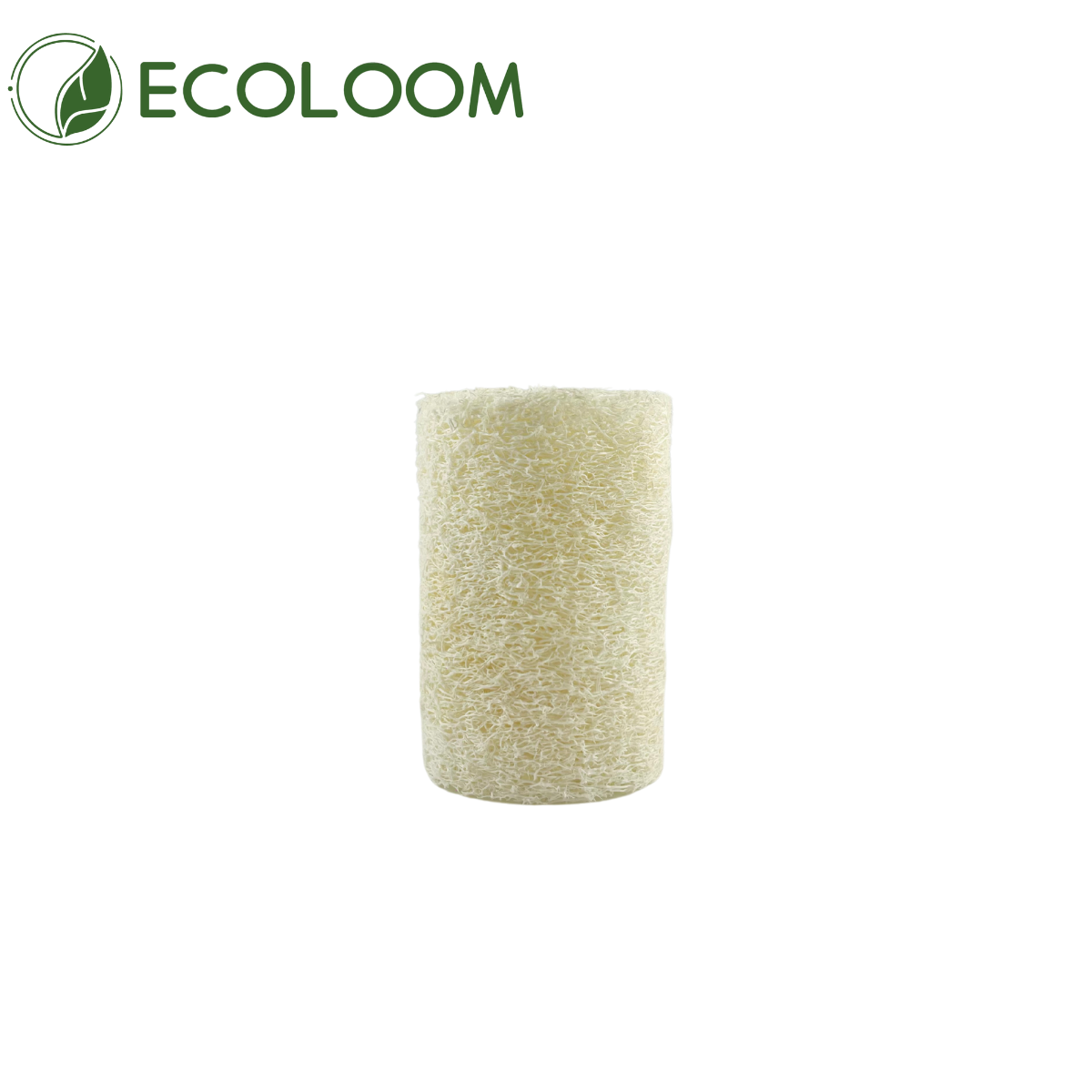 natural loofah body scrubber cylindrical view