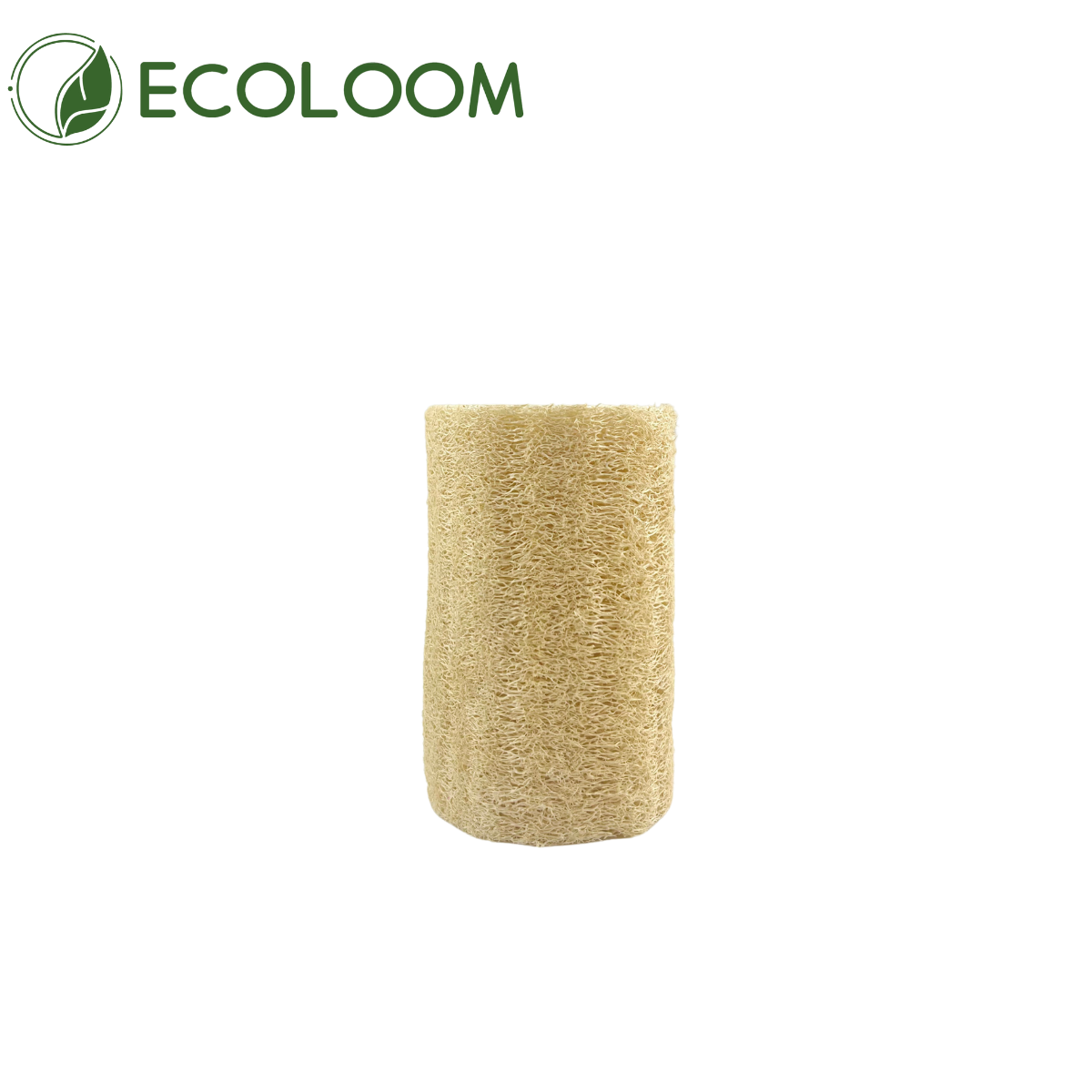 natural loofah body scrubber cylindrical view