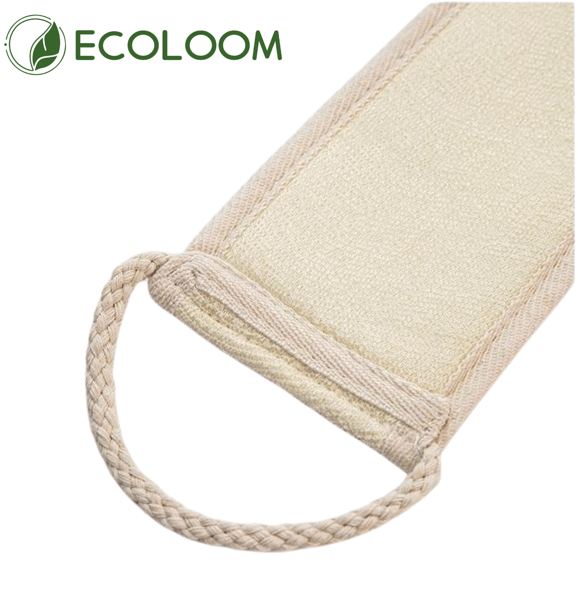 Natural Loofah Back Scrubber – Eco - Friendly Exfoliating Strap - EcoloomCare Store