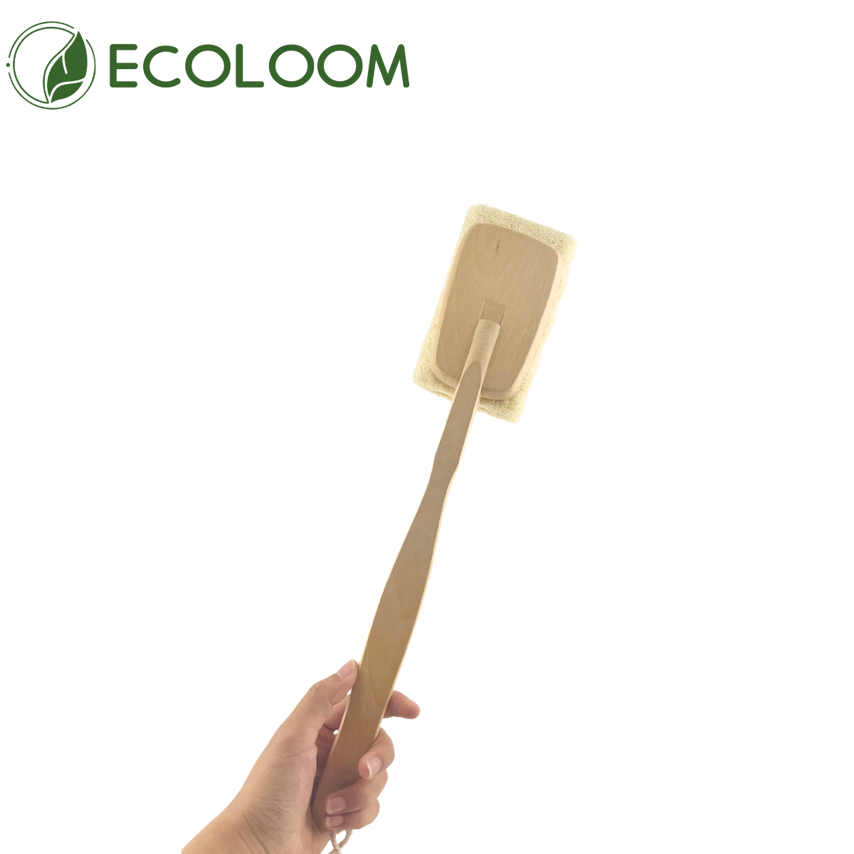ergonomic wooden handle bath brush 45cm version