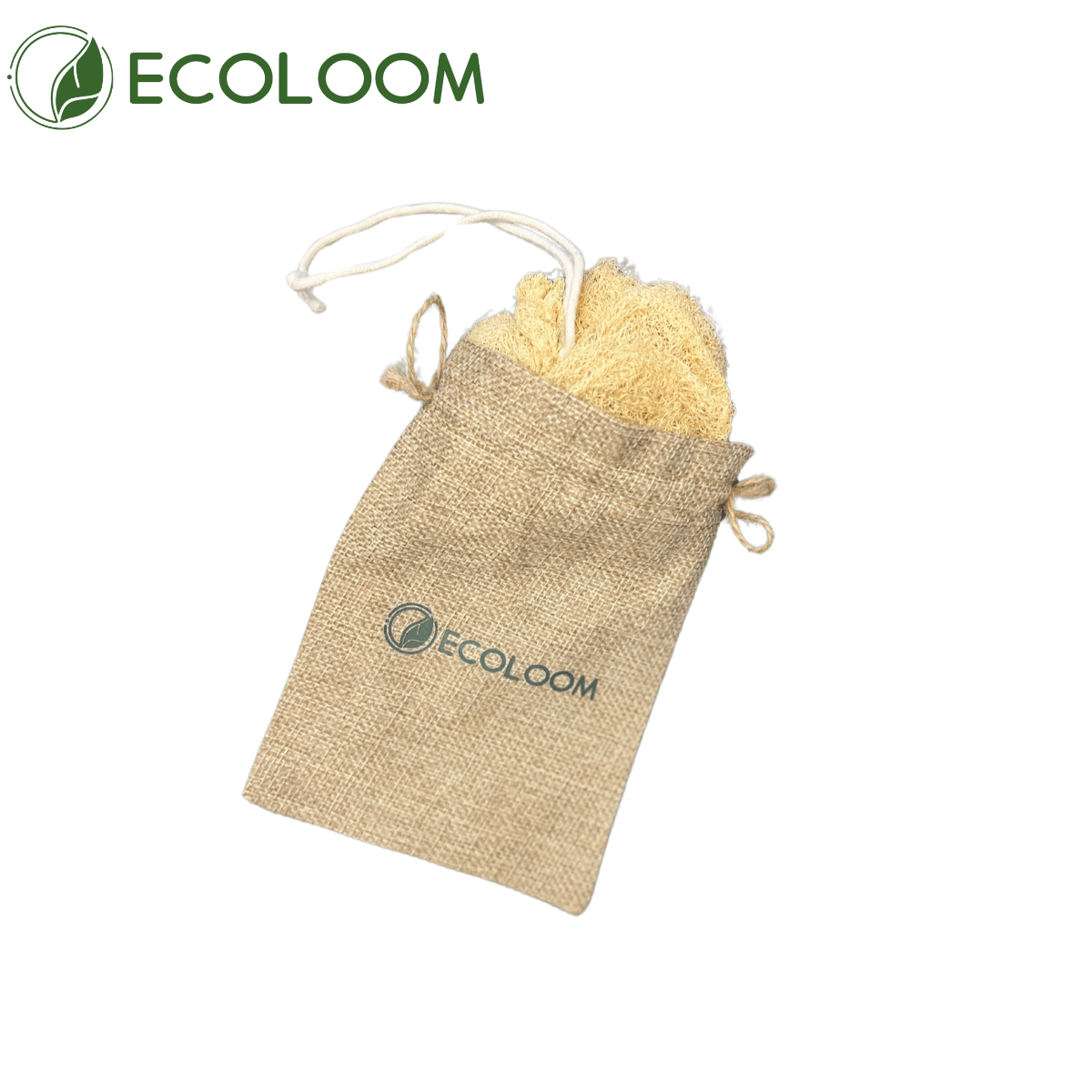 Natural Loofah Sponge Bath Ball – Eco - Friendly Exfoliating Shower Puff - EcoloomCare Store