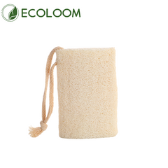 loofah sponge with cotton hanging loop
