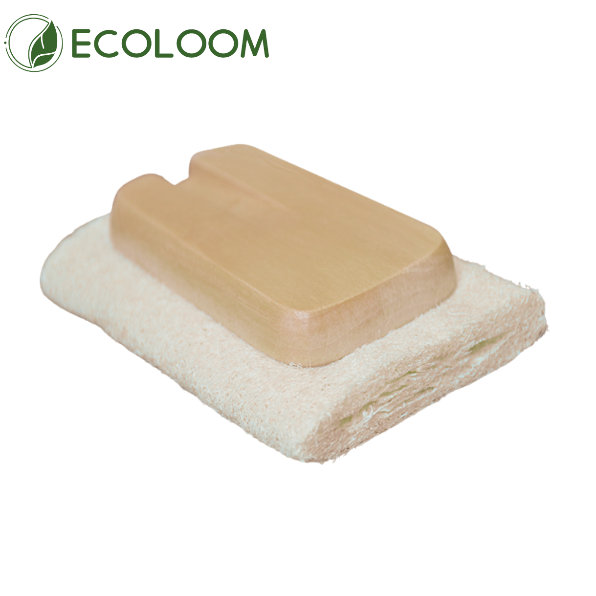 replaceable loofah brush head – zero waste design