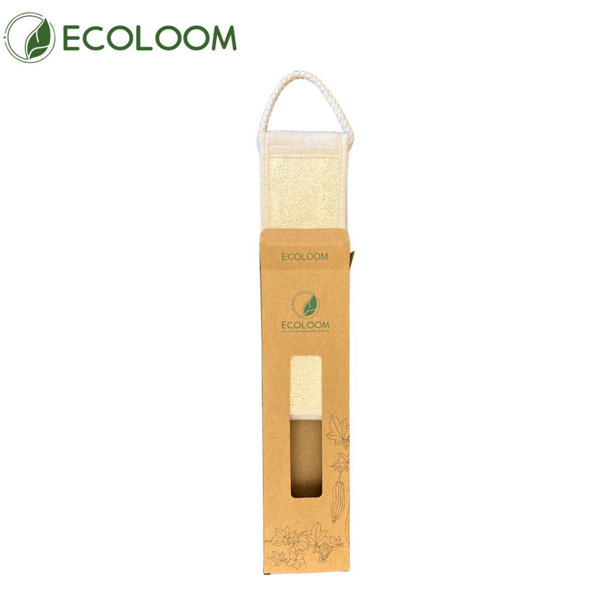 Natural Loofah Back Scrubber – Eco - Friendly Exfoliating Strap - EcoloomCare Store