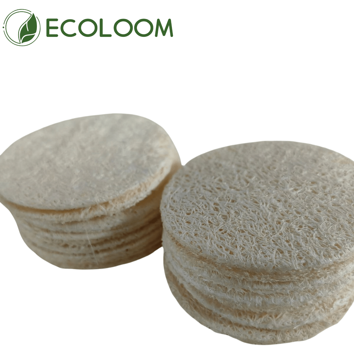 Raw Loofah Facial Pad Discs – Natural, Biodegradable Multipurpose Rounds (10 - Pack) - EcoloomCare Store