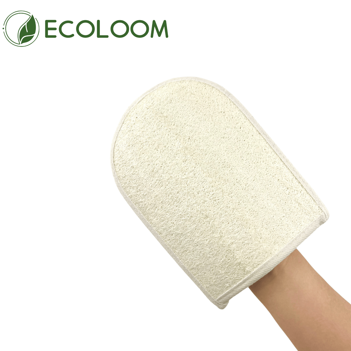 Natural Loofah Exfoliating Glove – Open - End Bath Mitt - EcoloomCare Store