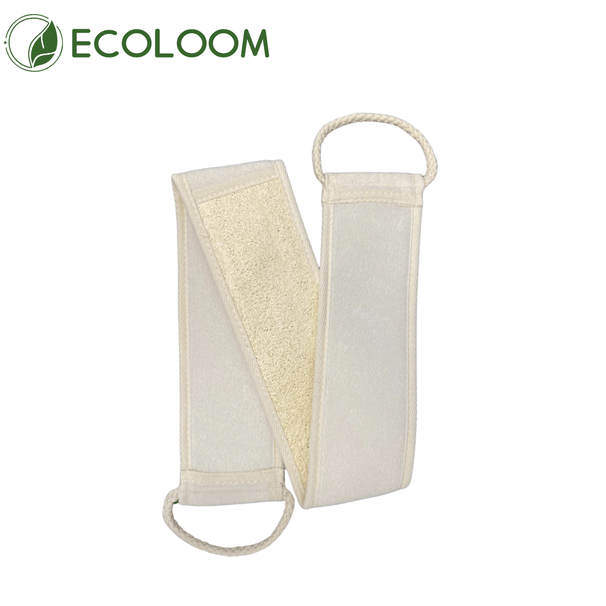 Natural Loofah Back Scrubber – Eco - Friendly Exfoliating Strap - EcoloomCare Store