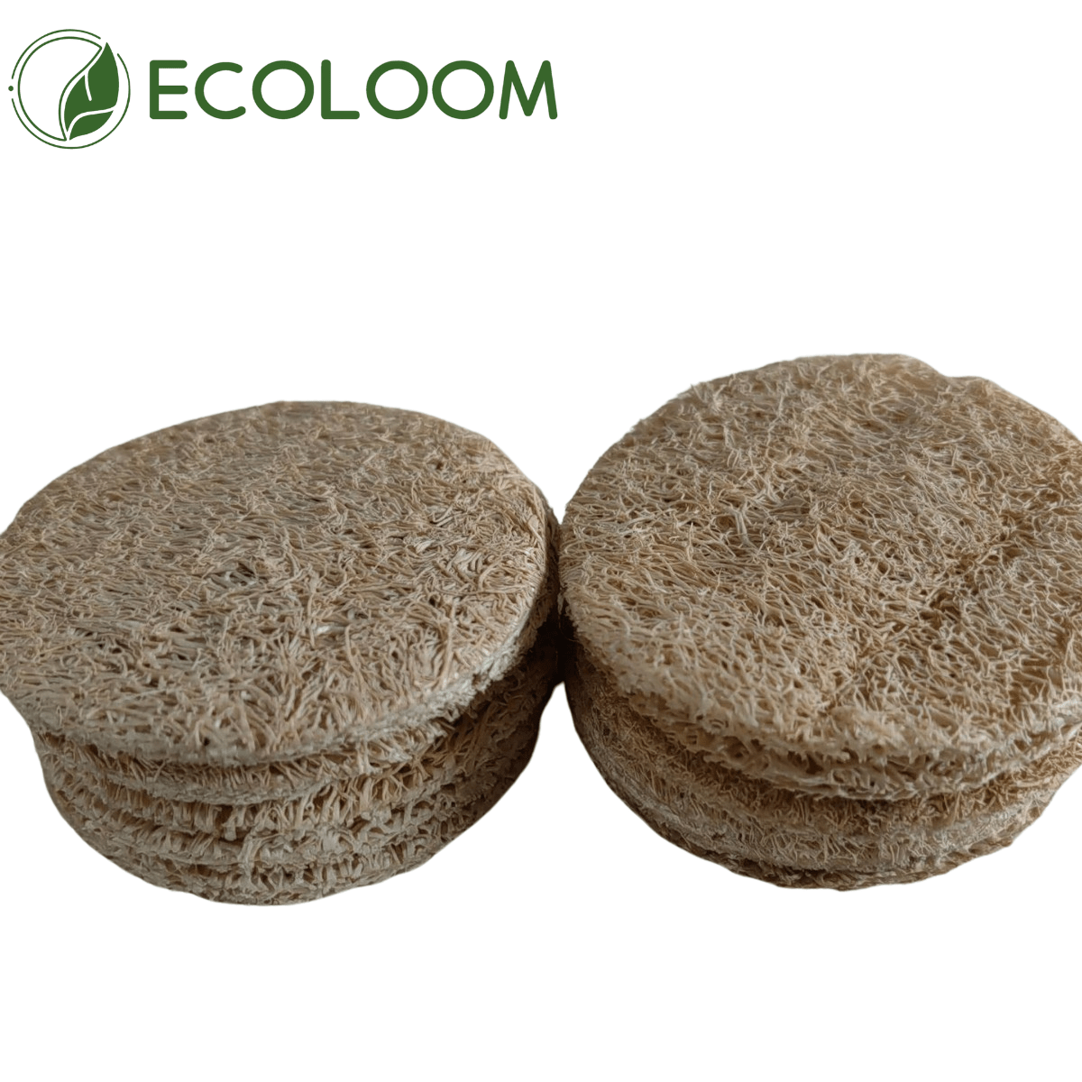Raw Loofah Facial Pad Discs – Natural, Biodegradable Multipurpose Rounds (10 - Pack) - EcoloomCare Store